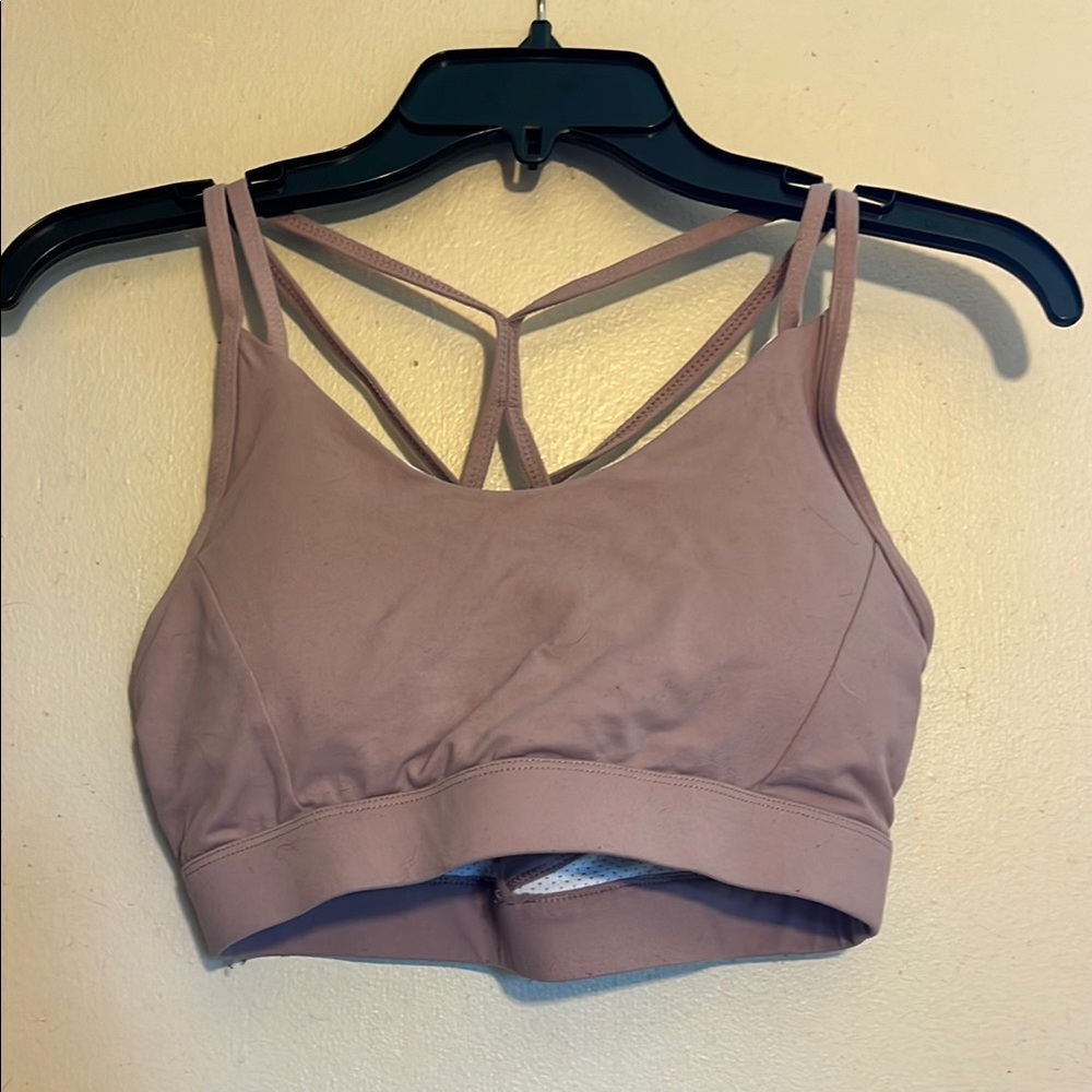 Amazon Pink Sports Bra with Strappy Design